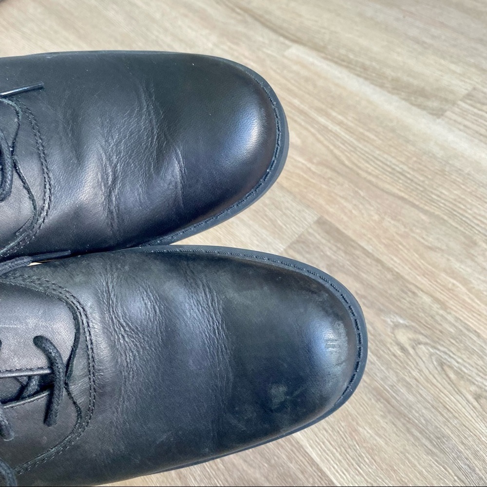 Timberland Ortholite Black Leather Formal Dress Shoes Low - Picture 6 of 8